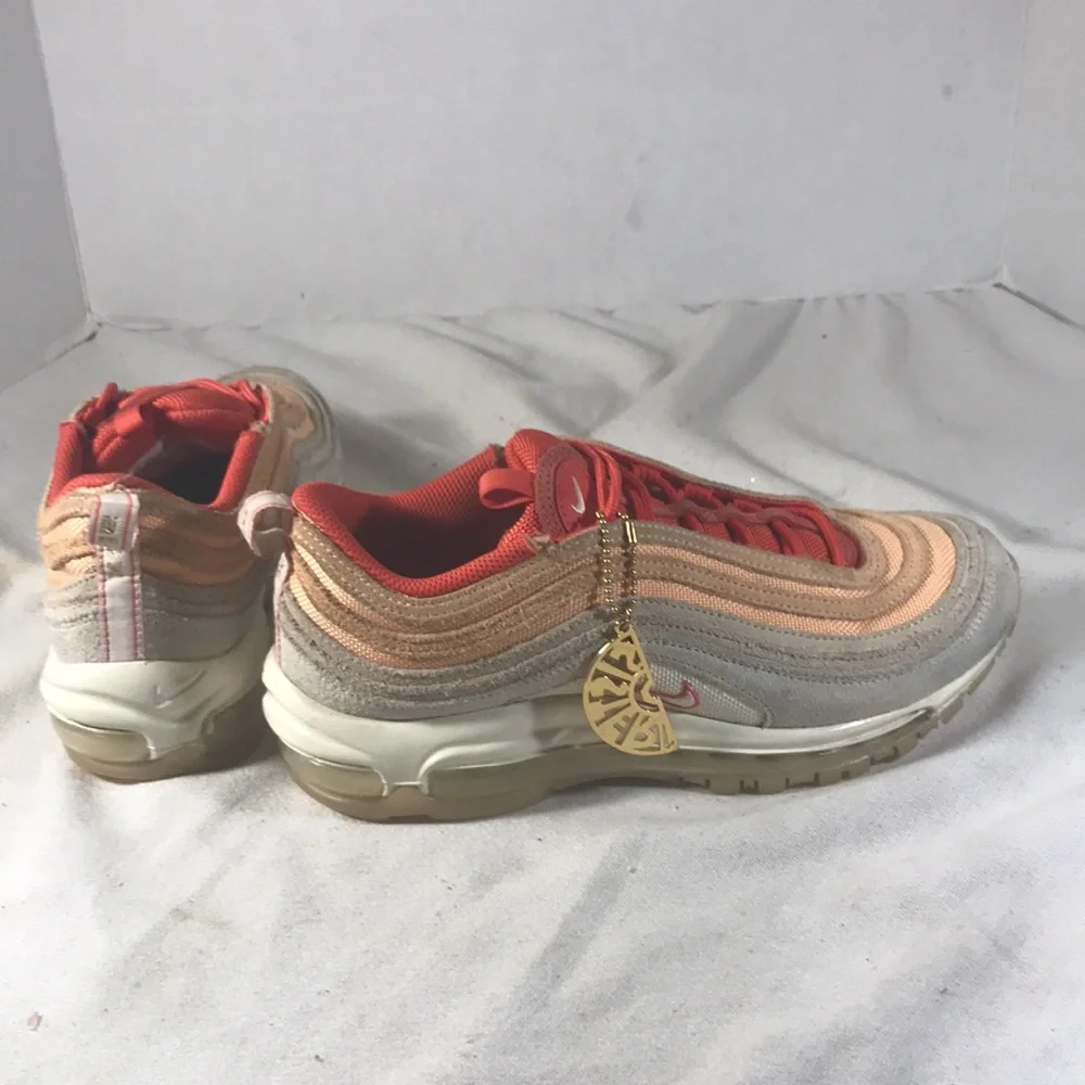 Nike Air Max 97 Sisterhood Cashmere/Orange & Chalk With Gold Charm Sneakers